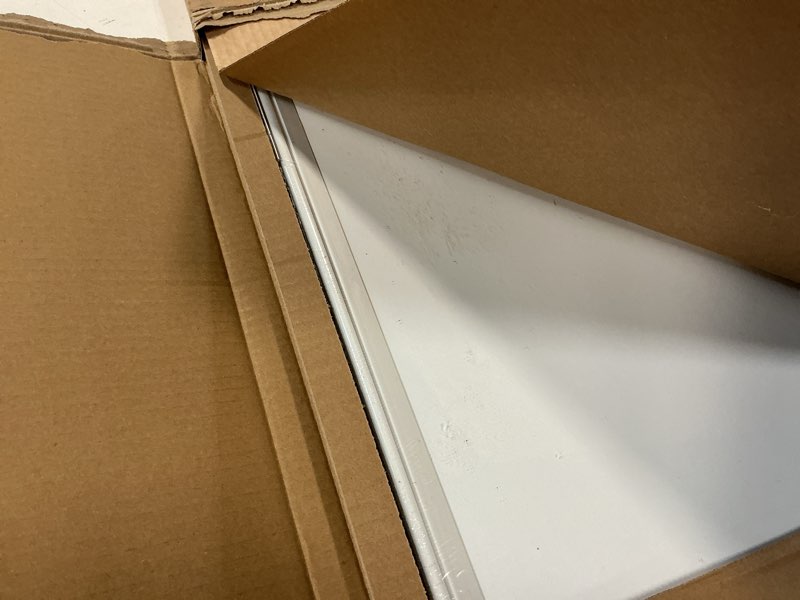 Condition photo showing Good Condition for Magnetic White Board 36" x 24" for Wall, Dry Erase Board for Home Office, School, Study Room – Silver Aluminum Frame, 2 Markers, 4 Magnets, Included Eraser 36"x24"