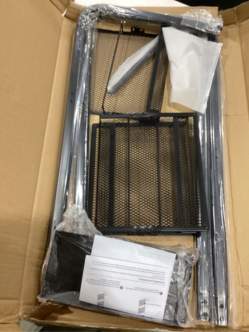 Condition photo showing As Is for TONGMO Floor-standing 3-Layer Magazine Rack, Brochure Display Stand, made of high-hardness metal, suitable for Exhibitions, Offices, and any organization requiring information display. (3F-Black)