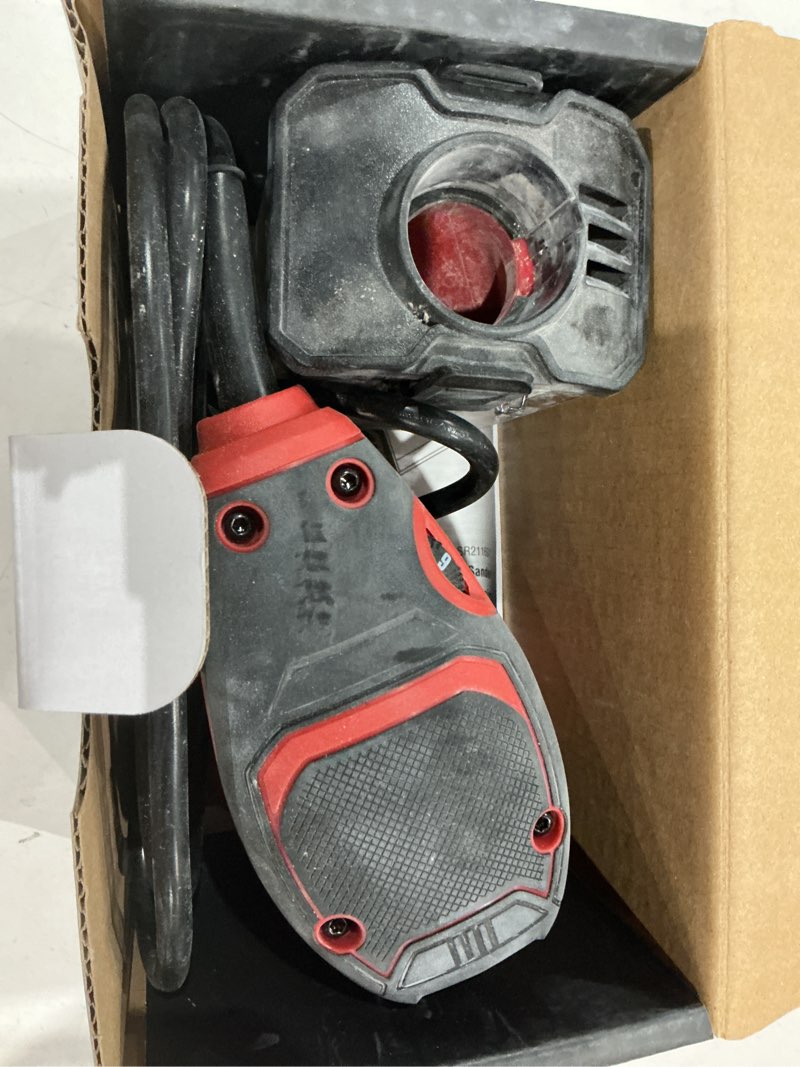 Condition photo showing As Is for (incomplete, missing pieces)skil 120 volts 2.8-amp variable random orbital corded sander with dust management