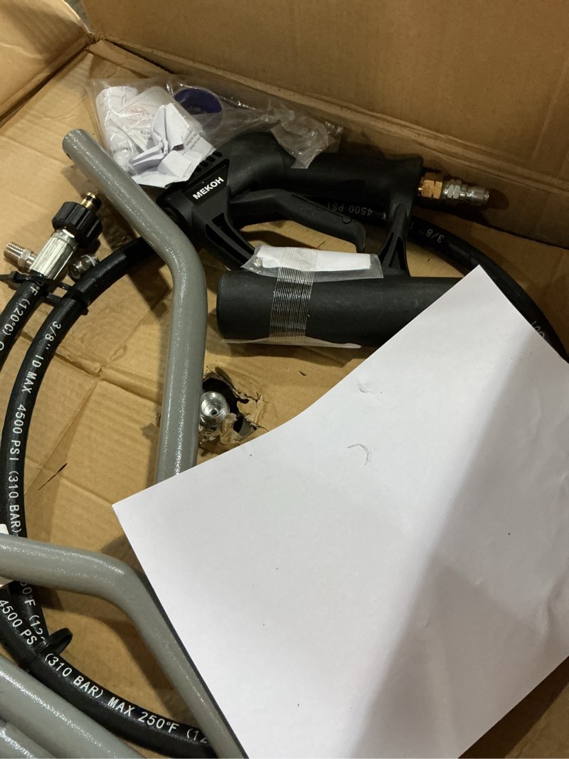 Condition photo showing Good Condition for mekoh pressure washer surface cleaner 20'', 4500psi power washer surface cleaner attachment with wheels, pressure washer accessory for driveway sidewalk curb deck patio cleaning, 3/8'' quick-connect serenity