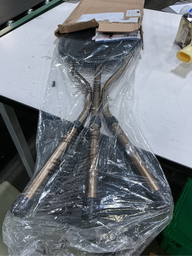 Condition photo showing Good Condition for drive medical rtl10365-adj adjustable lightweight folding cane with seat, black new model