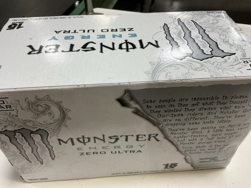 Condition photo showing New/Like New for (Unknown expiration). Monster Energy Zero Ultra, Sugar Free Energy Drink, 16 Ounce (Pack of 15) Zero Ultra 16 Fl oz (Pack of 15)