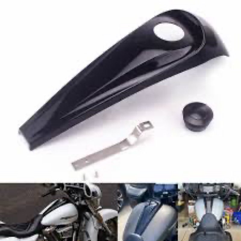 Motorcycle Smooth Dash Fuel Console Gas Tank Cap Covers w/Sealing Strip For Harley Touring Electra Glide Street 2008-2018
