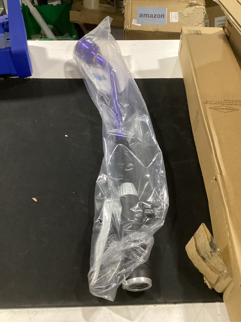 Condition photo showing Good Condition for green mount watering wand, 24 inches sprayer wand with superior stainless head, perfect for hanging baskets, plants, flowers, shrubs, garden and lawn, purple