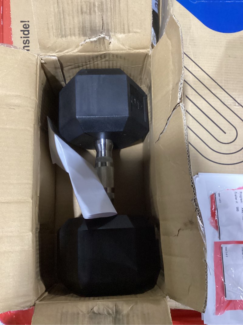 Condition photo showing Good Condition for CAP Barbell Coated Hex Dumbbell Weight - Single | 10-120 lbs | Multiple Options Chrome Handle 40 lb