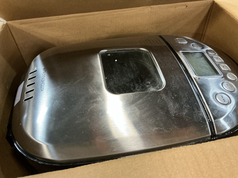 Condition photo showing Good Condition for kitchenarm 29-in-1 smart bread machine with gluten free setting 2lb 1.5lb 1lb bread maker machine with homemade cycle - stainless steel breadmaker with recipes whole wheat bread making machine