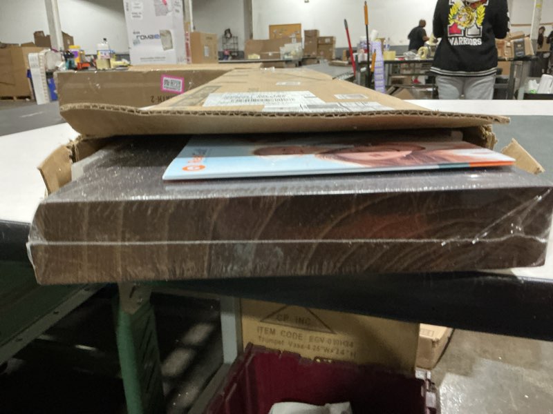Condition photo showing Good Condition for 48" rustic elm floating shelves - solid wood live edge with invisible brackets, wall mounted shelf for living room, kitchen & bathroom decor, brown brown elm live edge, 48"l, 1packs