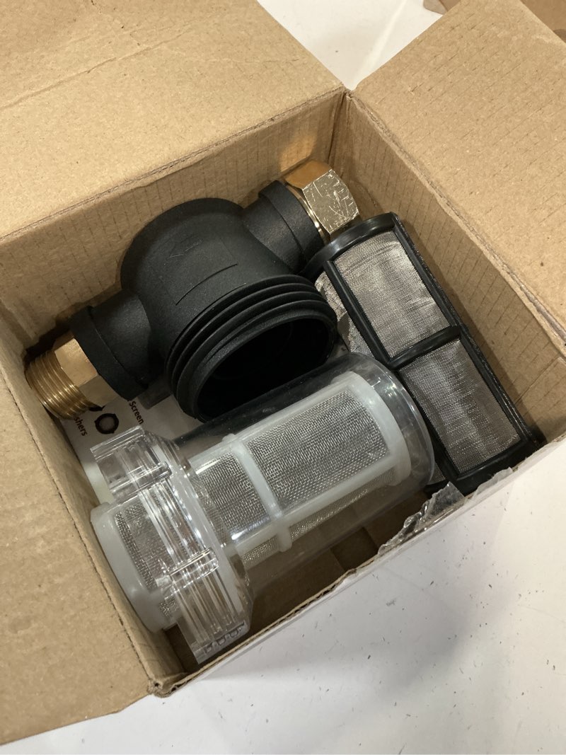 Condition photo showing Good Condition for joejet garden hose filter, sediment filter attachment for pressure washer inlet water, inline water filter for garden hose with 40 mesh and 100 mesh screen, 2 pack o-ring