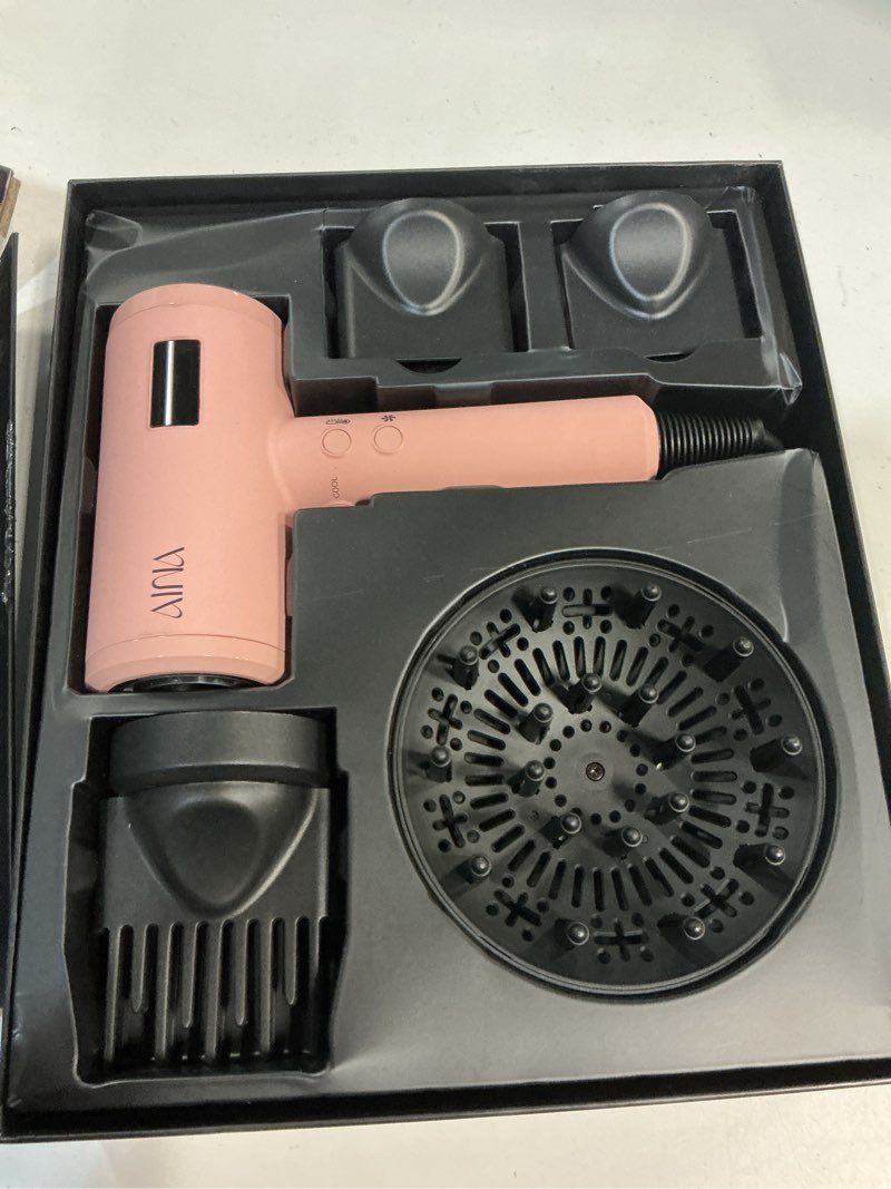 Condition photo showing Good Condition for AINA Pro Salon Hair Dryer(New tech),2000W Blow Dryer with Diffuser Comb for Women | BLDC Hair Dryer | Brushless Motor 150,000 RPM | Ionic | LED Display | 4 Magnetic Attachments 110V/ALCI(Baby Pink)
