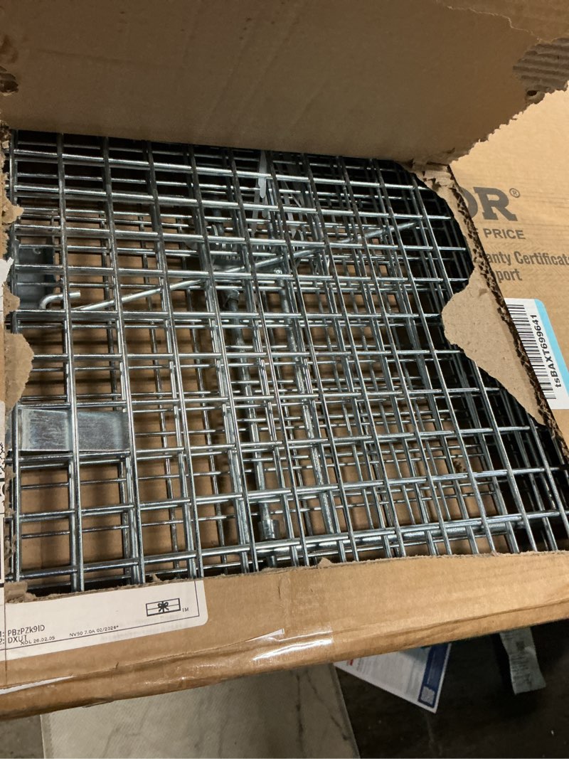 Condition photo showing Good Condition for vevor live animal cage trap, 42" x 16" x 18" humane cat trap galvanized iron, folding animal trap cage with handle for stray dogs, armadillos, raccoons, foxes