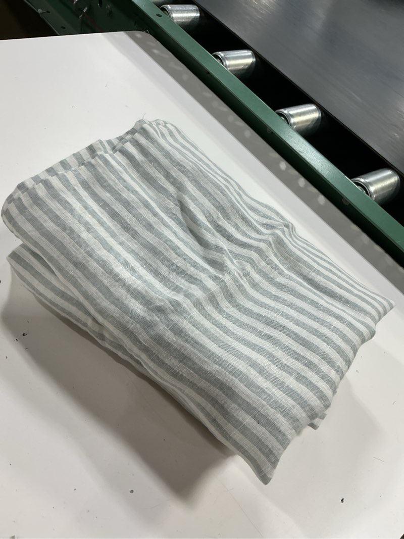 Condition photo showing As Is for quince 20”x40” pillowcase european linen stripe euro sham 2 pcs