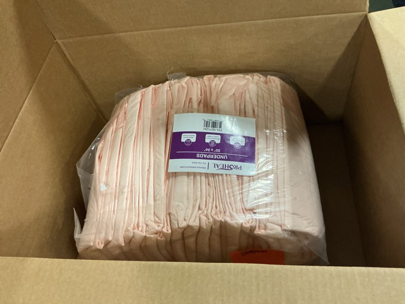 Condition photo showing Good Condition for Premium Disposable Chucks Underpads 25 Pack, 30" x 36" - Highly Absorbent Bed Pads for Incontinence and Senior Care - Peach Color - Leak Proof Protection 30x36 Inch (Pack of 25)