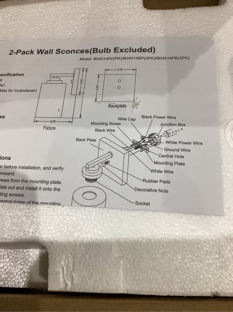Condition photo showing New/Like New for VerRon Wall Sconces, Gold Bathroom Light Fixtures, Modern Vanity Lights, Sconces Wall Lighting with Clear Glass, Sconces Wall Decor Set of 2, Light Fixture for Mirror, Living Room, Bedroom, Hallway Gold 2-Light
