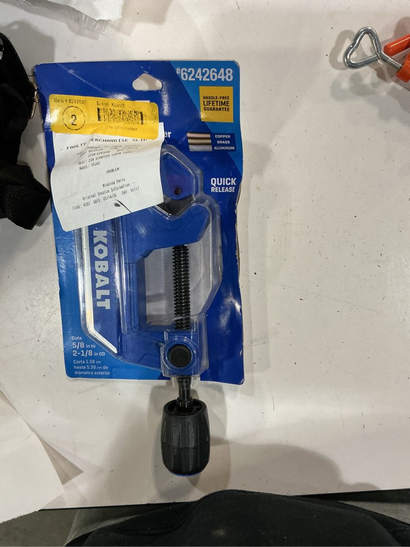 Condition photo showing As Is for kobalt 2-1/8-in copper tube cutter