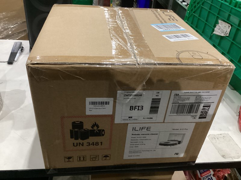 Condition photo showing New/Like New for ILIFE A12 Pro Robot Vacuum and Mop Combo, Self Emptying Station for 60 Days, LiDAR Navigation, Home Mapping, No-Go Zones, 2.4G WiFi/App/Alexa/Remote Control, for Hard Floors, 110V