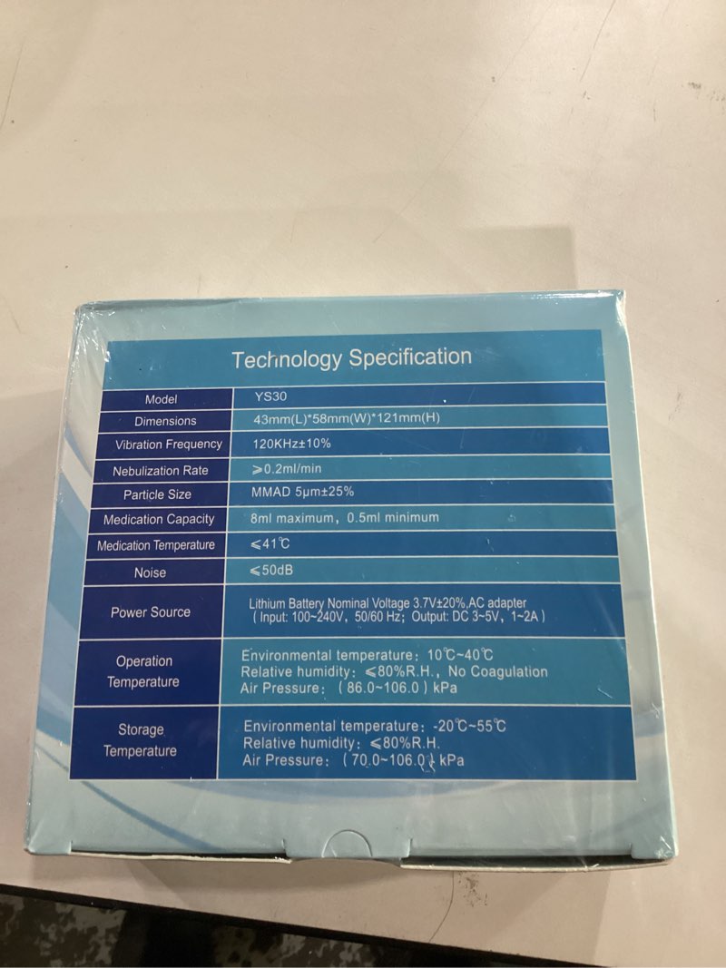 Condition photo showing New/Like New for portable nebulizer for adults and kids, handheld nebulizer with led display, auto-cleaning function,