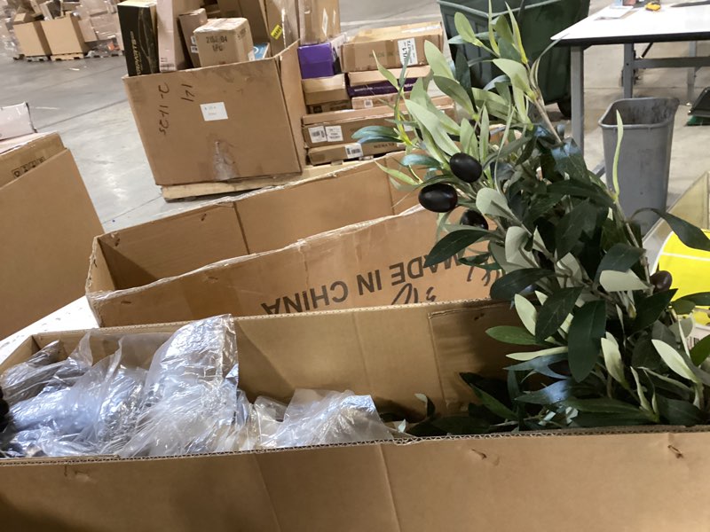 Condition photo showing Good Condition for artificial olive tree for living room decor, 6ft bendable fake plants artificial indoor, faux silk plant fake trees in potted with oliver branch leaves and fruits for modern home house office décor