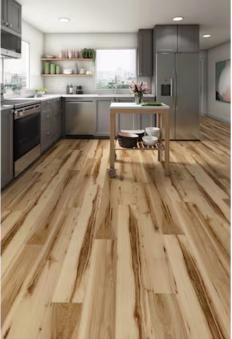 Style Selections Jamestown Hickory 12-mil x 7-in W x 48-in L Waterproof Luxury Vinyl Plank Floorin(( 23.21 SQ FT))