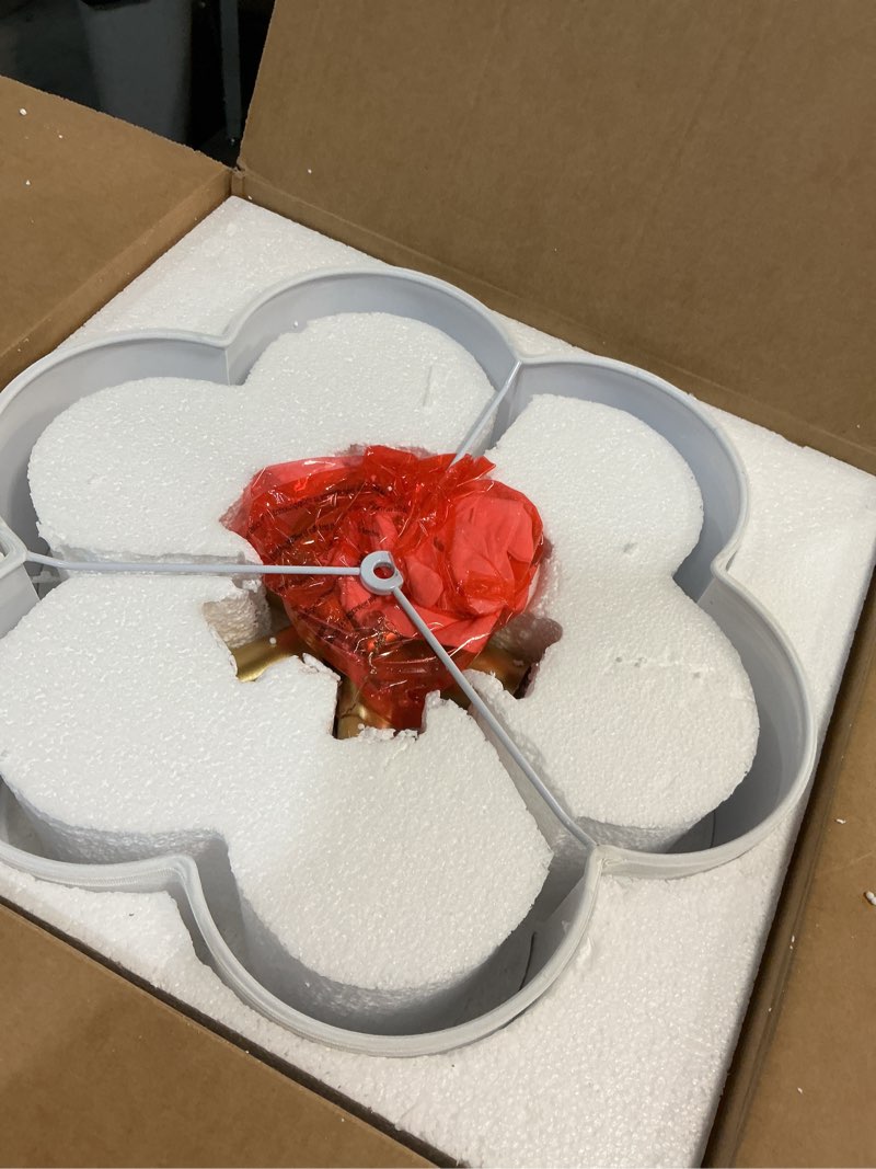 Condition photo showing New/Like New for Gold Semi Flush Mount Ceiling Lights, 6-Light 18Inch Ceiling Light Fixtures with Fabric Shade in Flower Shape, Farmhouse Brass Drum Lighting for Nursery Bedroom Kitchen, AD-22007-6SF-GD Gold, Fabric Shade 18", Single Shade