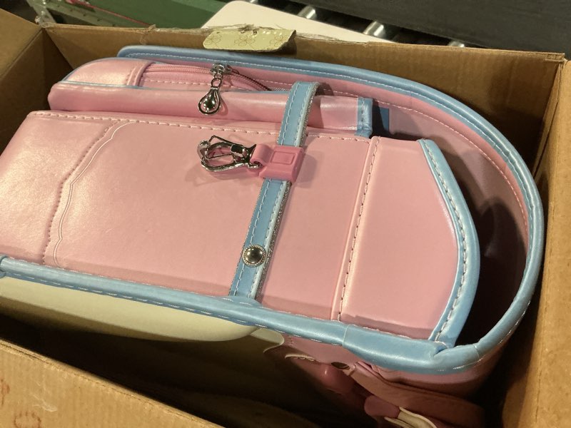 Condition photo showing Good Condition for Baobab's wish Ransel Randoseru Backpack Semi-automatic satchel Japanese school bag for girls and boys PU leather bab-rng58 (Pink)