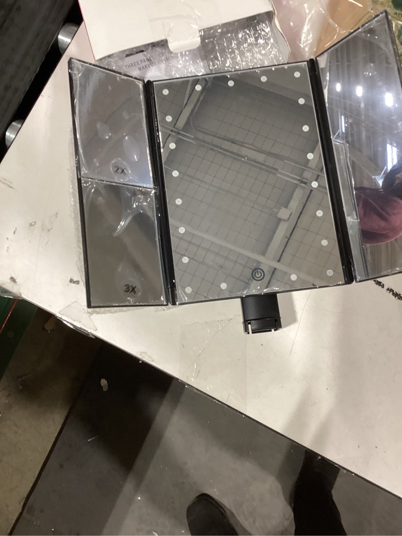 Condition photo showing Good Condition for similar productKottova Makeup Mirror with Light,Vanity Mirror with Light,Tabletop Mirror with Detachable 10X Magnification 3 Color Modes and Smart Touch Control.Phone Holder, 360 Rotation,Metal Frame,White Led-white