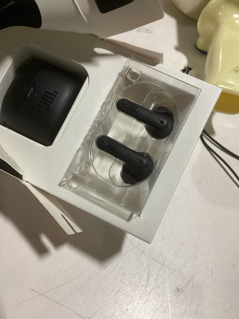 Condition photo showing Good Condition for jbl tune flex - true wireless noise cancelling earbuds (black), small black small earbuds