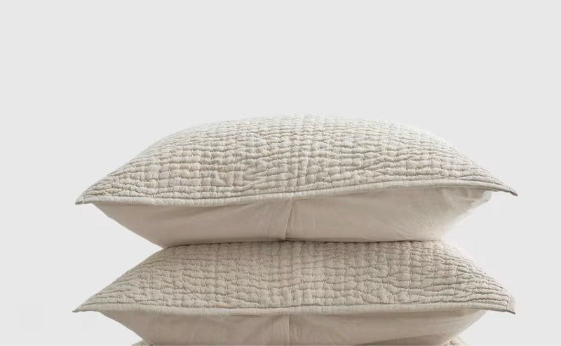 quince,european linen cotton stitch/one pillowcase/king/natural