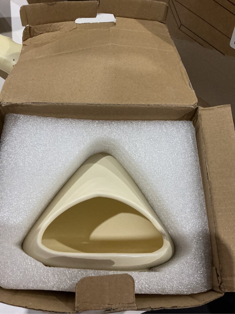 Condition photo showing Good Condition for ahandmaker holder incense burner ceramic zongzi cone shape burner with chimney for meditation yoga relaxation altar decor christmas housewarming birthday gift, white 5.3in