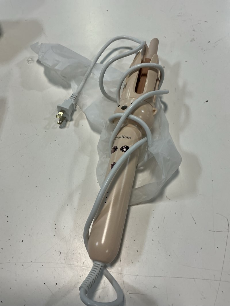 Condition photo showing Good Condition for pretihom automatic rotating curling iron - 1.1 inch (28mm) curling wand for beach waves, anti-scald, anti-tangle, ceramic coating, dual voltage, hair curler for women, all hair types