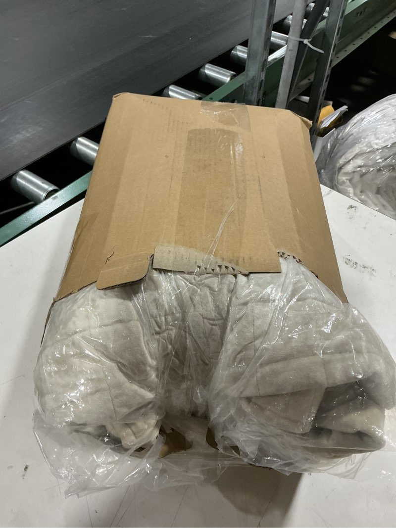 Condition photo showing As Is for recyco luxury velve...pillow shams, beige