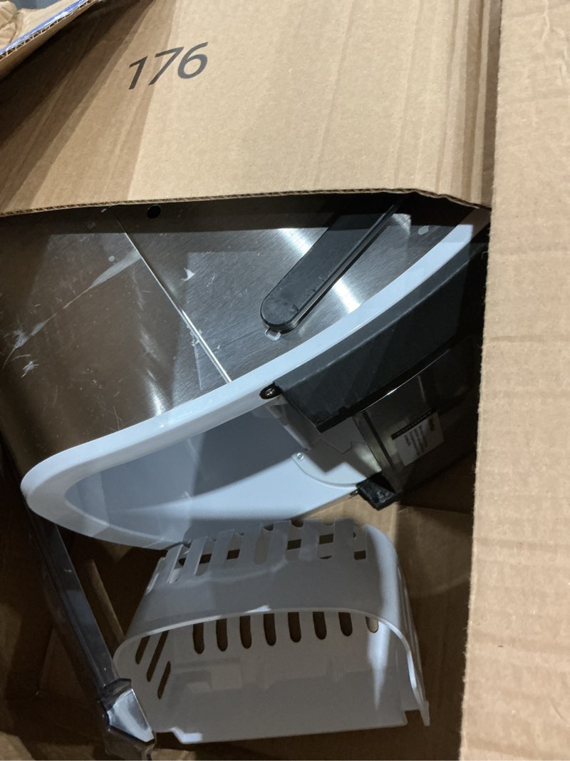 Condition photo showing As Is for EUHOMY Ice Maker Countertop, 9 Cubes Ready in 6 Mins, 26lbs/24H, Self-Cleaning, Portable Ice Maker Machine with Carry Handle, Basket and Scoop, 2 Sizes of Bullet Ice for Home, Kitchen, Office Silver 26Lbs/Day