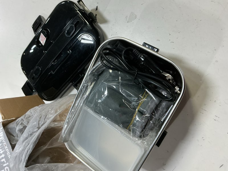 Condition photo showing Good Condition for electric-lunch-box-heated-food-warmer 100w heating lunchbox for adults 1.8l portable food heater for work/car, 12v/24v/110-230v lonchera eléctrica portátil with fork spoon (black)