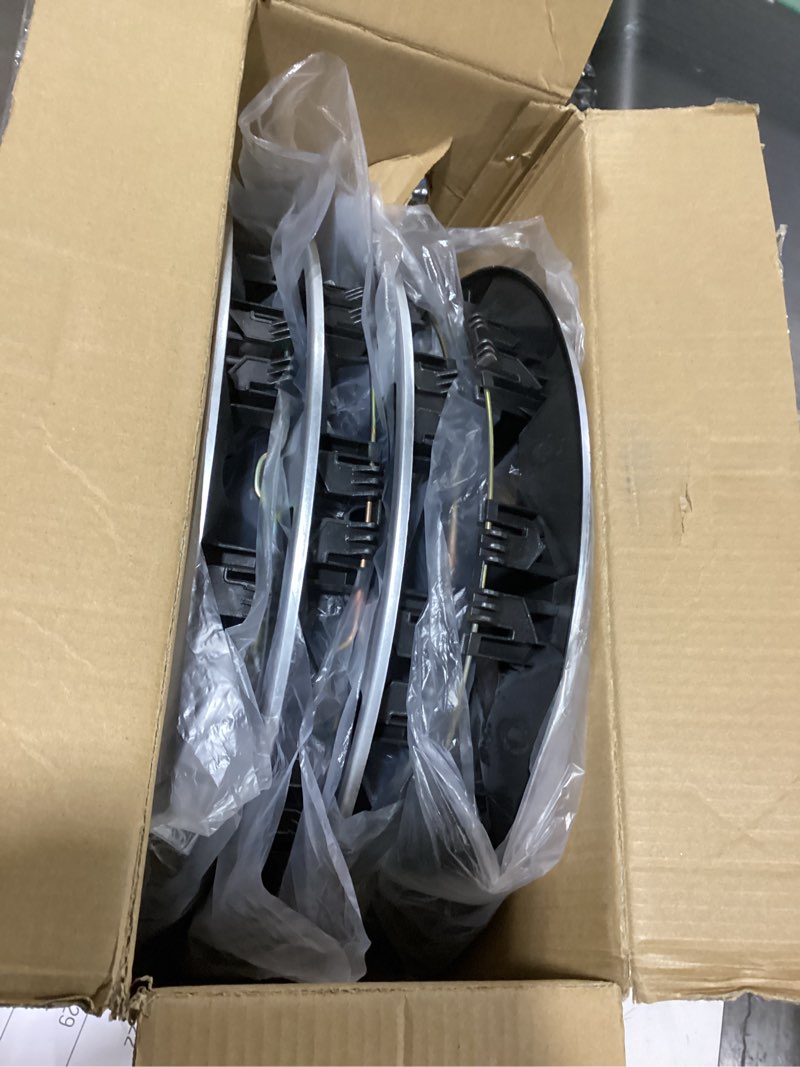Condition photo showing New/Like New for hubcap wheel cover replacement r17 hub caps universal-fit steel wheel rim cover abs material exterior accessories for car truck suv -set of 4?17-inch?silver-black?