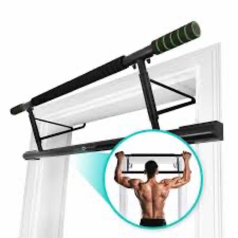 EPHESPORT New Version Pull Up Bar with Resistance Bands, No Screwing Pullup Bar for Doorway, Ergonom
