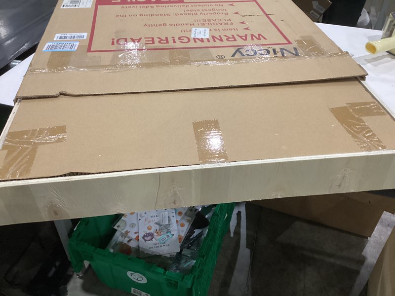 Condition photo showing New/Like New for Niccy 24" Round LED Bathroom Backlit Mirror With Lights, Gold Frame Lighted Vanity for Wall, Anti-Fog, Light Up, 3 Color ShatterProof Gold 24"L x 24"W