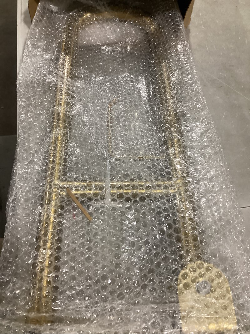 Condition photo showing Good Condition for Toilet Grab Bar 22.4 Inch Gold, Munzong Anti-Slip Handicap Grab Bars with Paper Holder, Flip-Up Bathroom Safety Rails, Stainless Steel Knurled Support handrails for Seniors Elderly Disabled Pregnant 24 Inch Gold