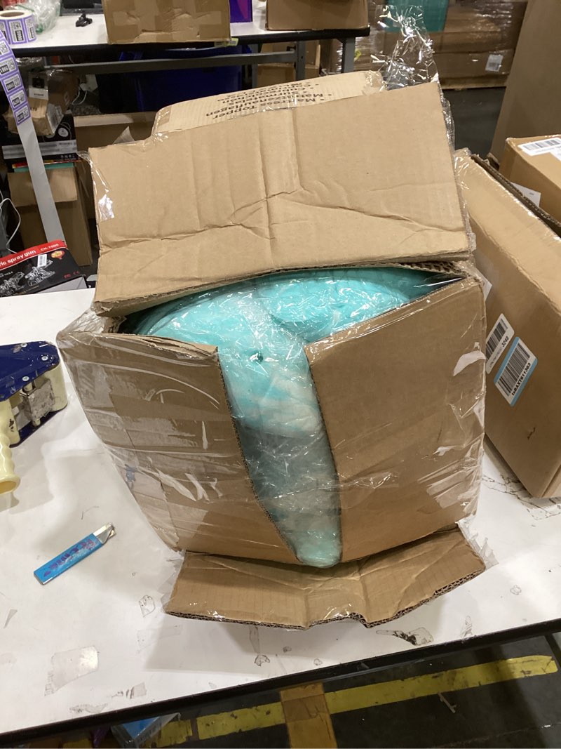 Condition photo showing As Is for Marsail Mattress Topper Queen, 3-inch Gel Memory Foam, Bed Topper for Queen Size Bed, Soft for Sleeper Sofa, RV, Camper, CertiPUR-US Certified Blue and White Queen 3 Inch Topper Only