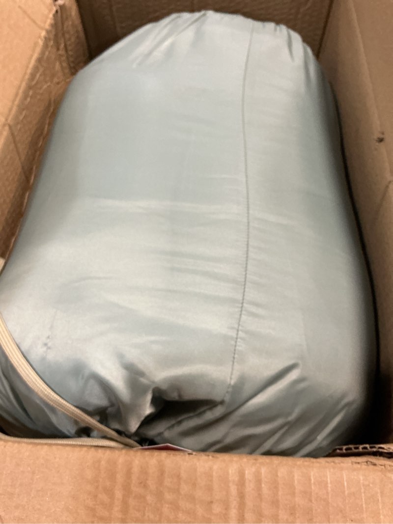 Condition photo showing As Is for Retrospec Dream Mummy Sleeping Bag - 5, 15, & 30°F Cold Weather Camping & Travel Essential Gear with Water - Resistant Shell & Synthetic Fill - Zippered Pocket & Stuff Sack Sprucestone 5f Regular