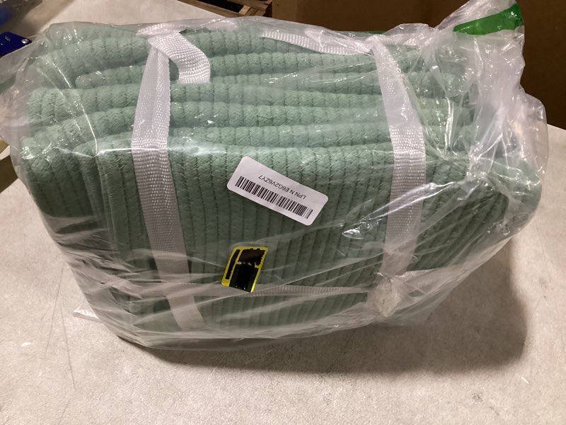 Condition photo showing Good Condition for dreamcountry 13x13 cube storage bins, storage cubes with handles, 4 pack cotton rope basket for shelves, cube storage organizer fortoys, book, clothes, home, office, nursery, green 13 x 13 x 13 inches green