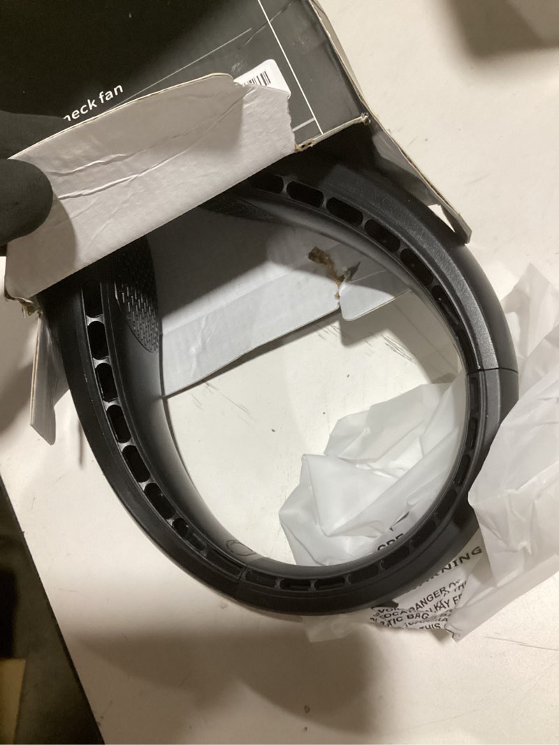Condition photo showing Good Condition for KIDEE Neck Fan, Portable Bladeless Neck Fans, Upgrade 360° Airflow, Super Quiet, 3 Speeds, 4000mAh Personal Wearable Neck Fan, Upgraded Cooling Air Volume USB Rechargeable Hands Free Fan Dark-black