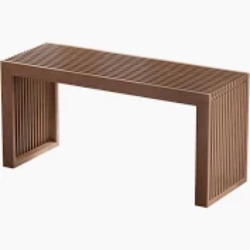Wisuce Essentials Bamboo Small Dining Bench,Farmhouse Bench for Kitchen & Living & Dining Room Furni