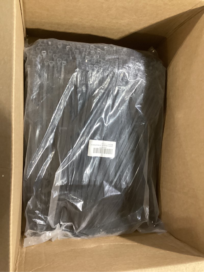 Condition photo showing New/Like New for xingo 16 inch black zip ties 1500 pcs, 85 lbs tensile strength, uv resistant cable ties, premium self-locking plastic ties for indoor and outdoor use