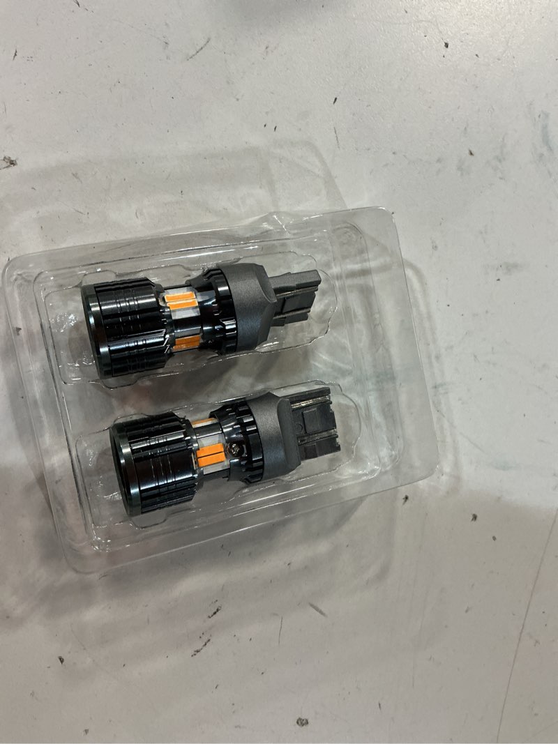 Condition photo showing Good Condition for auxito 2025 latest canbus 7440 7443 led bulbs amber yellow with built-in resistor anti hyper flash 7440na 7441 7444 7444na w21w wy21w error free led front rear turn signal lights, pack of 2 amber yellow 7443