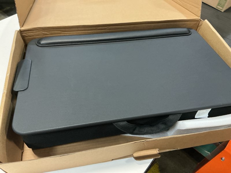Condition photo showing Good Condition for saiji laptop lap desk, portable laptop desk for bed - fits up to 17" laptops & macbook,lightweight lap tray table with storage drawer, lap desk with cushion, lap stand for bed & couch black