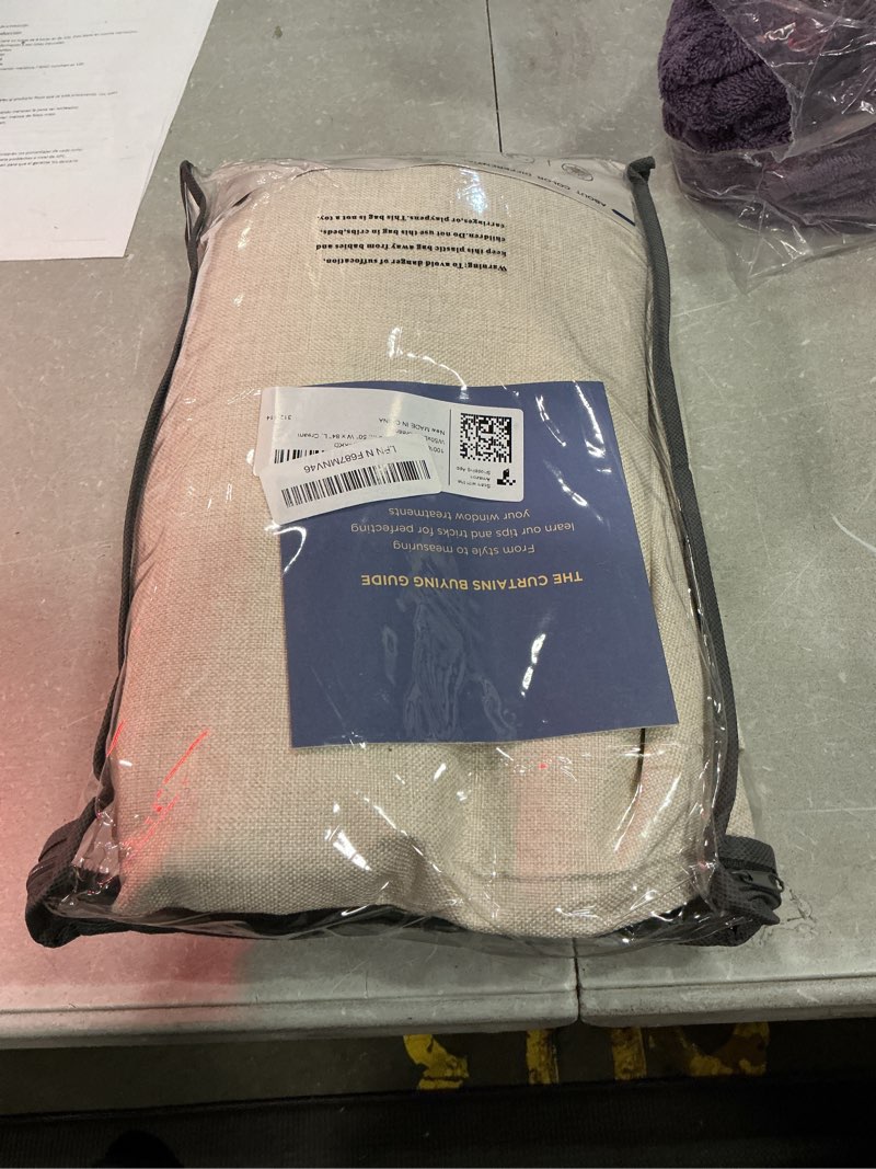 Condition photo showing Good Condition for 100% blackout shield blackout curtains for bedroom 84 inches long, back tab/rod pocket living room drapes, thermal insulated blackout curtains 2 panels set, 50" w x 84" l, cream cream 50"w x 84"l (pack of 2)