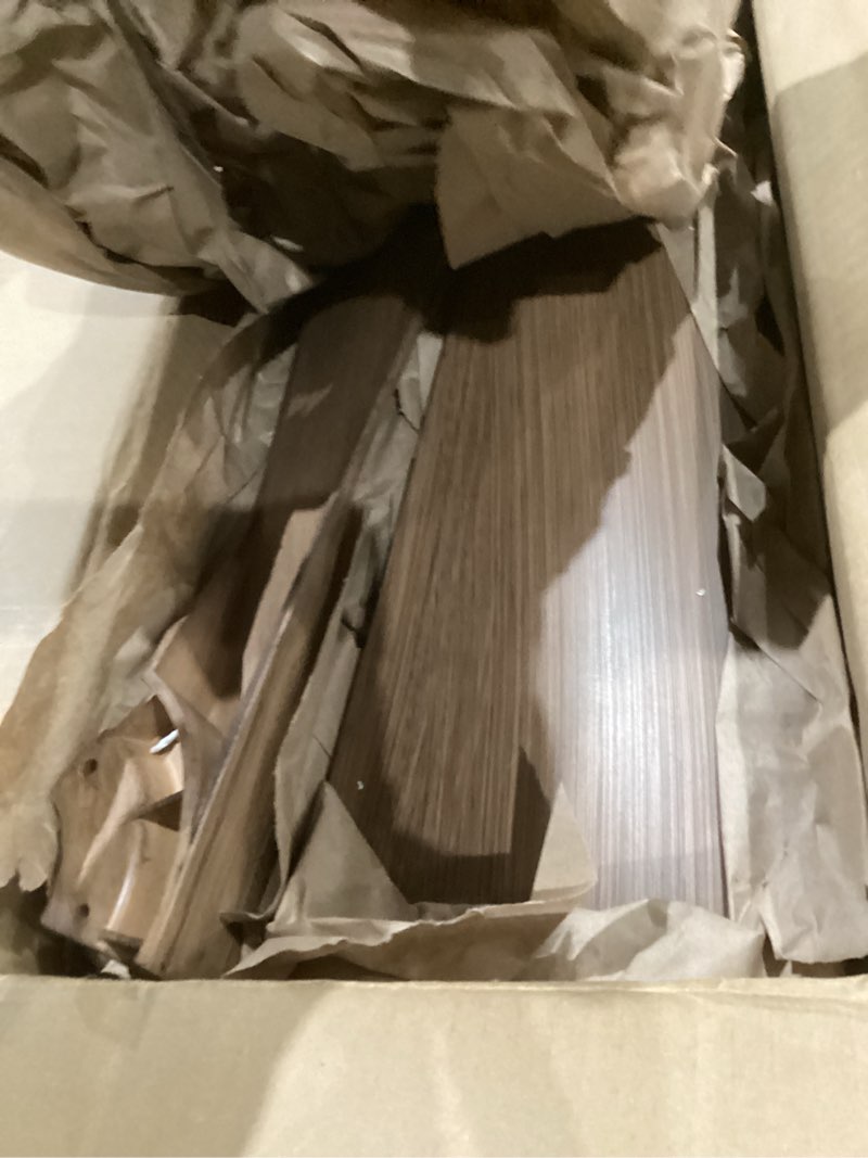 Condition photo showing As Is for 52'' Ceiling Fans with Lights, Modern Ceiling Fan with Remote Control, Indoor Outdoor Ceiling Fan for Living Room,Bedroom 5 Blade 3 Color Tempearture (Walnut)