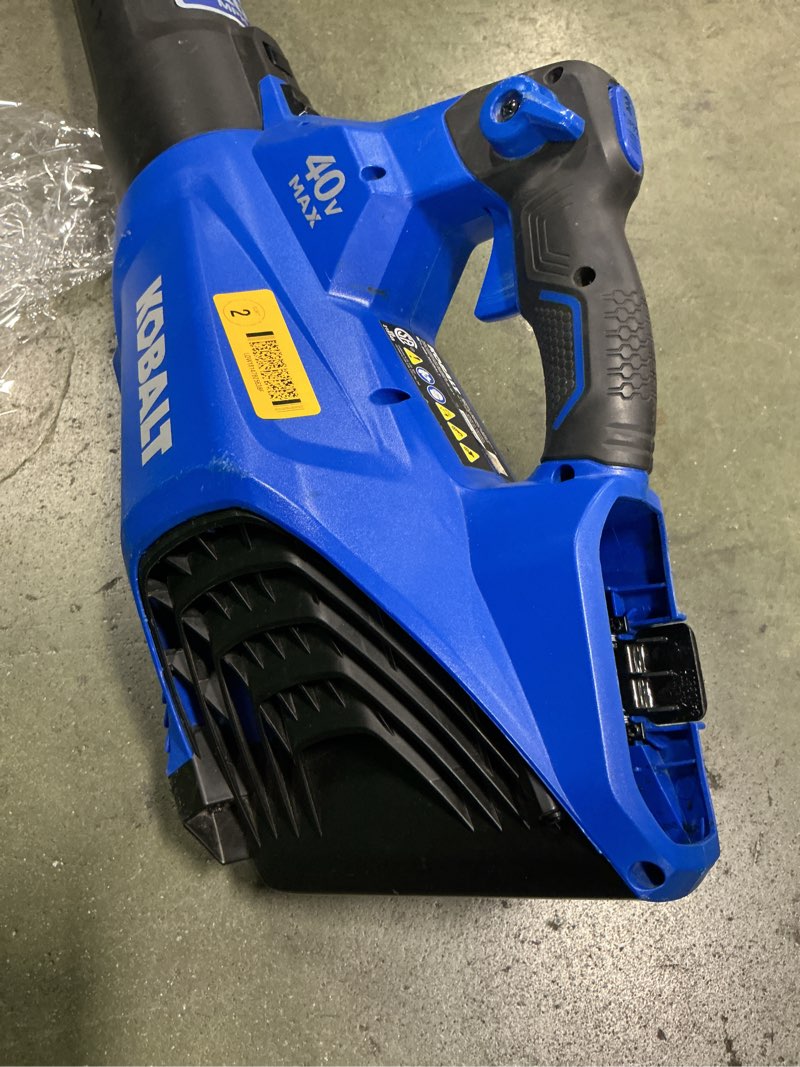 Condition photo showing As Is for (Incomplete) Kobalt 40-volt 480-CFM 110-MPH Battery Handheld Leaf Blower 3 Ah