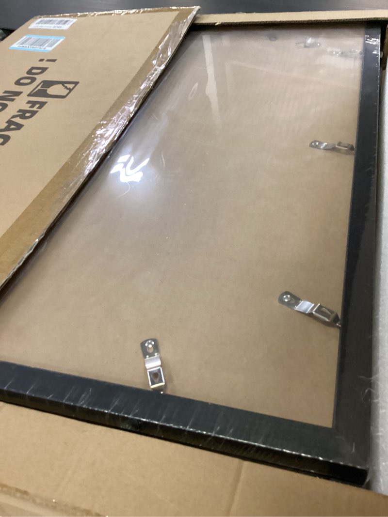 Condition photo showing Good Condition for 20x24 poster frame, display pictures 16x20 with mat or 20x24 without, wall hanging frames, black, 3 pack black 20x24