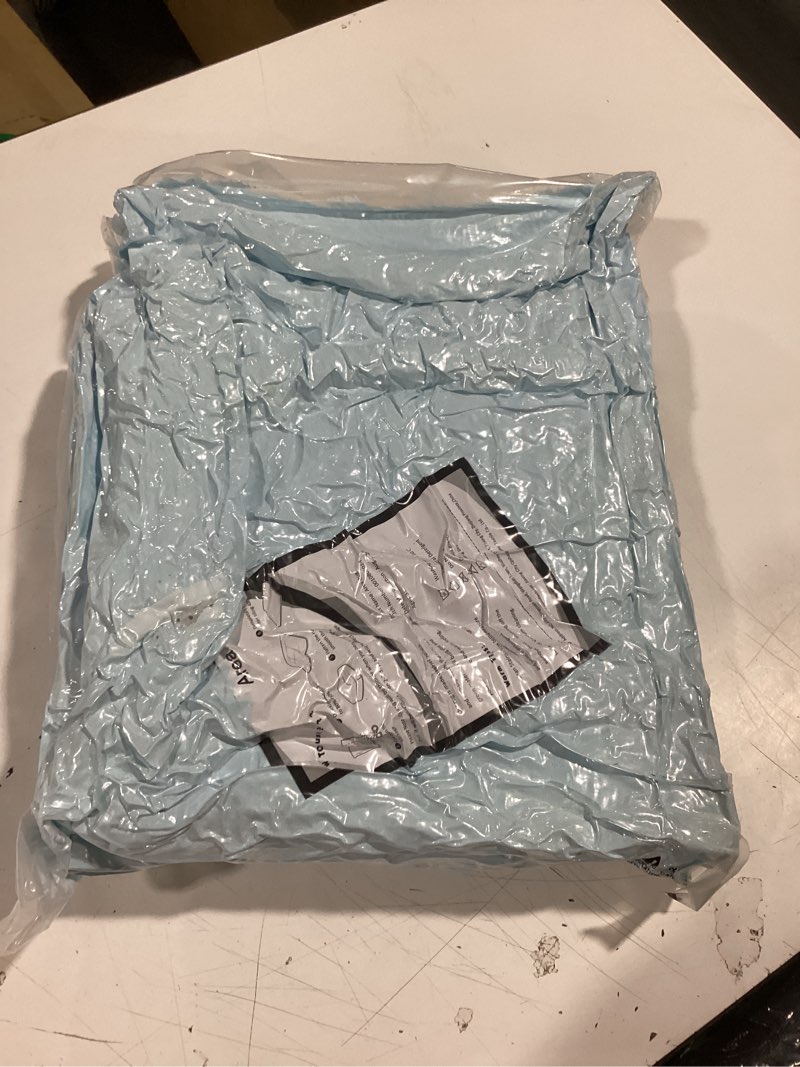 Condition photo showing New/Like New for merelax soft modern indoor large shaggy rug for livingroom bedroom dorm kids room home decorative, non-slip plush fluffy furry fur area rugs comfy nursery accent floor carpet 8x10 feet, baby blue 8 x 10 feet baby blue