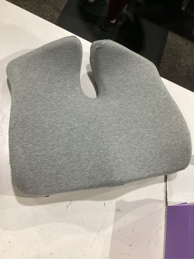 Condition photo showing Good Condition for c cushion lab patented pressure relief seat cushion for long sitting hours on office/home chair, car, wheelchair - extra-dense memory foam for hip, tailbone, coccyx, sciatica - light grey gray